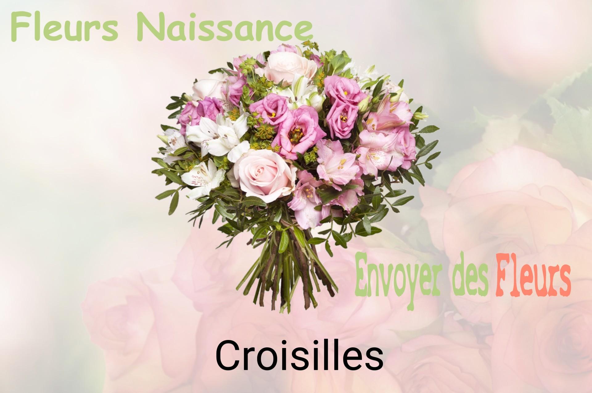 Bouquet de fleurs de naissance livré à Croisilles